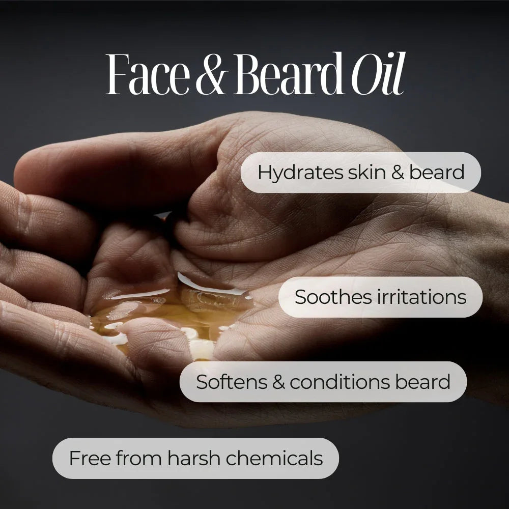 Men Face & Beard Oil | Moringa - Sandalwood