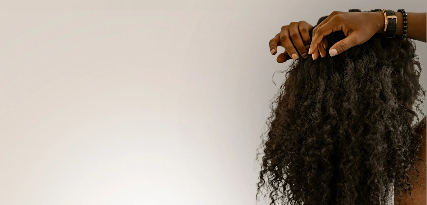 Natural curly hair care with gentle touch for radiant, healthy locks