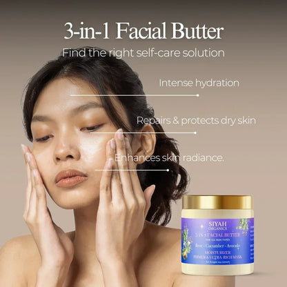 3-in-1 Facial Butter | Rose - Cucumber - Avocado