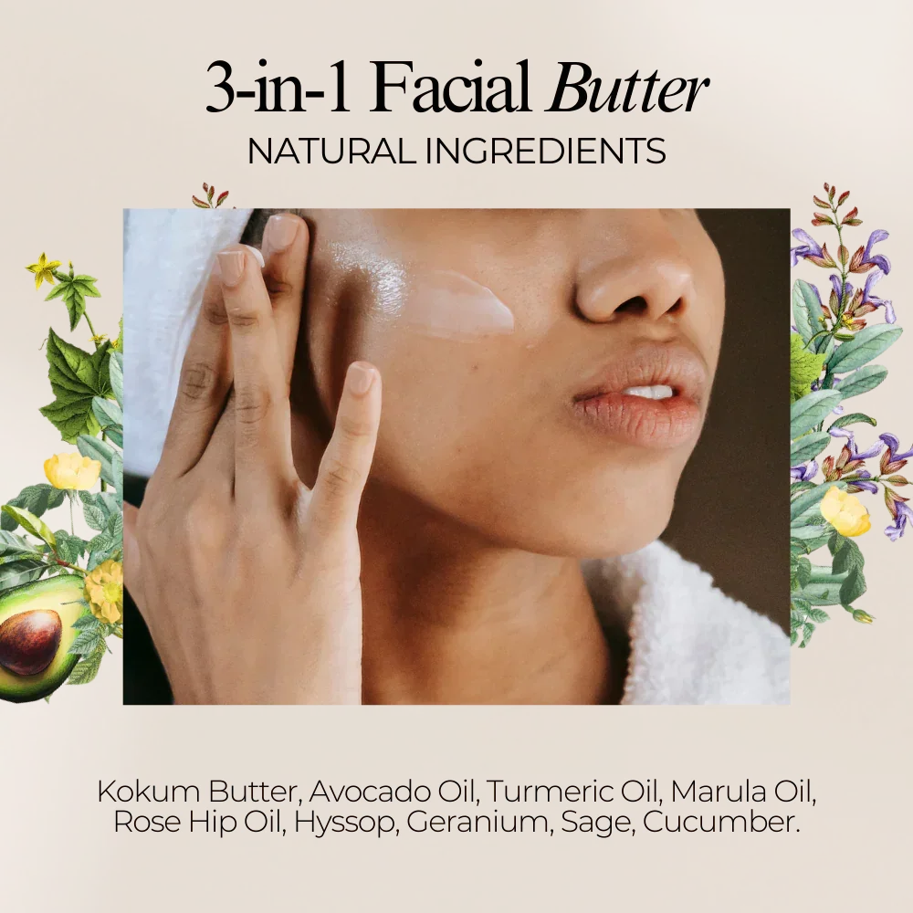 3-in-1 Facial Butter | Rose - Cucumber - Avocado