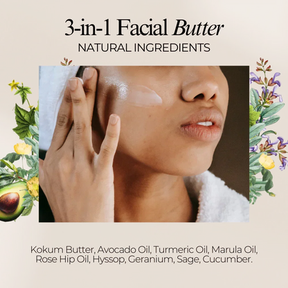 3-in-1 Facial Butter | Rose - Cucumber - Avocado