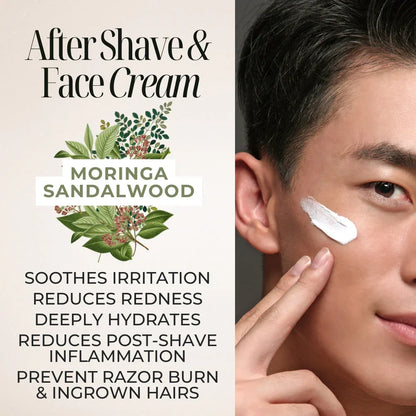 Men After Shave & Face Cream | Moringa - Sandalwood