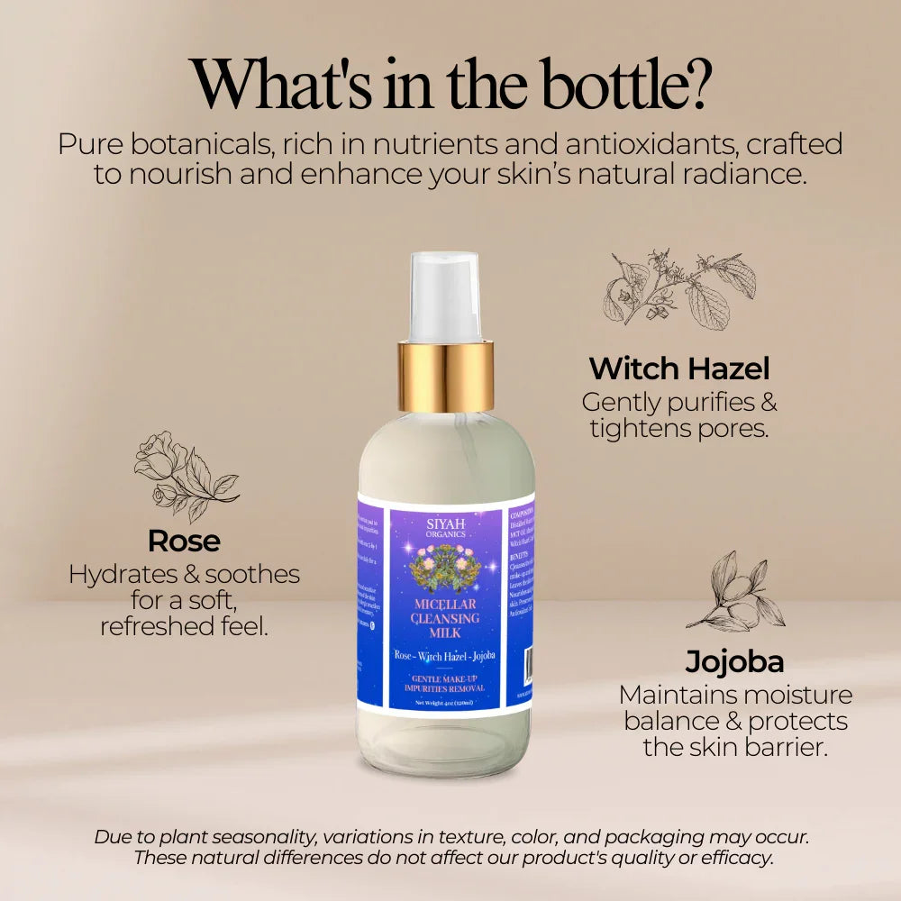 Micellar Cleansing Milk | Rose - Witch Hazel - Jojoba
