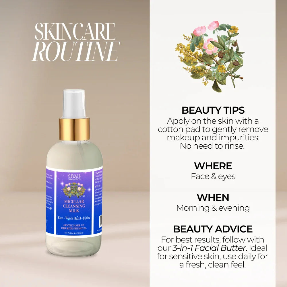 Micellar Cleansing Milk | Rose - Witch Hazel - Jojoba